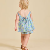 The back of the Delilah set Liberty fabric print for kids 