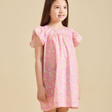 The back of the Margaux dress Liberty fabric print for kids - Ce Jour-La