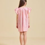 The back of the Margaux dress Liberty fabric print for kids - Ce Jour-La