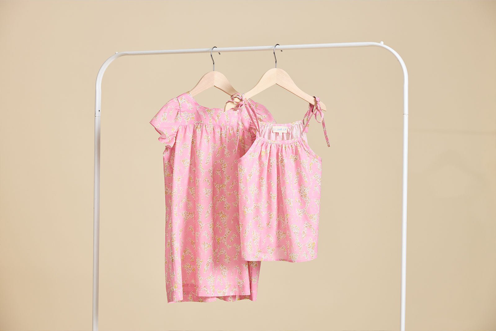 Margaux top and dress in pink Liberty fabric print for kids - Ce Jour-La