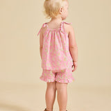Young girl modelling the rear of the Rosalie set in Pink - ce-jour la